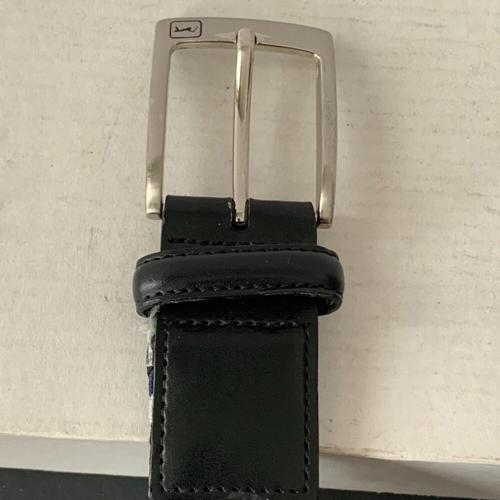 PGA TOUR PG86001 MENS Braided Belt Black Blue Stretch Nickel Brush Buckle BELT - Picture 10 of 11